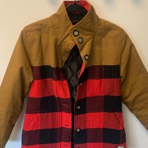 KAVU- women’s red plaid jacket. Worn 2 times. Size M.